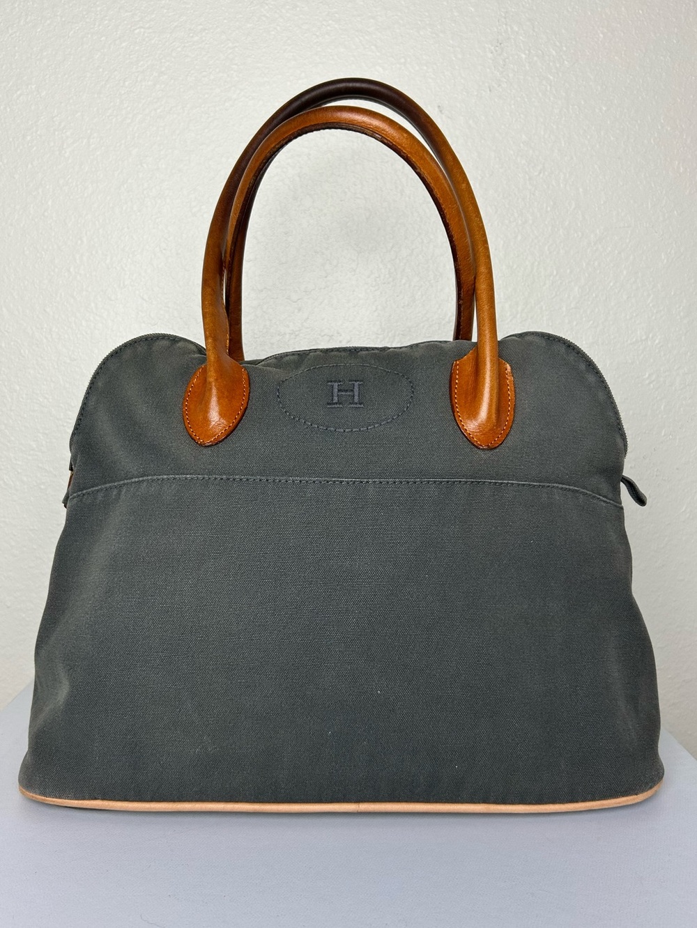 Hermès Bolide 31 Canvas Trousse — Customized Tote, Added Leather Handles
